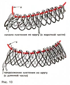 Вязание по кругу сети 29