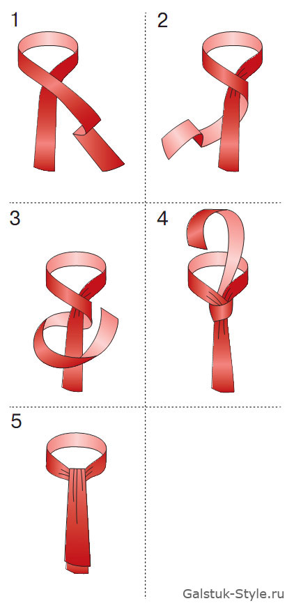 Как завязывать галстук на шее