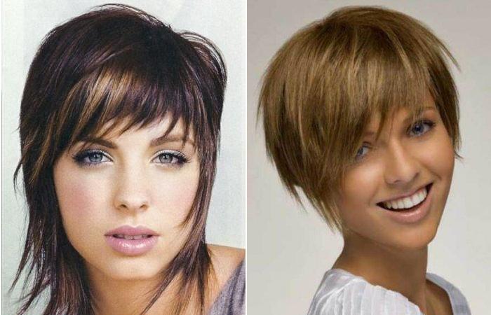Long Straight Chocolate Brunette Hairstyle with Asymmetrical Bangs and Red Highl